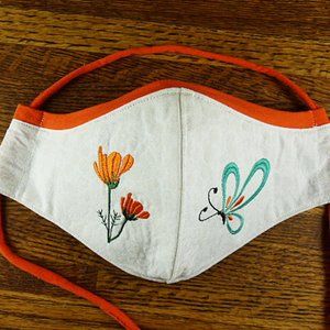 Custom Embroidered Face Mask w/ stretchy nose band